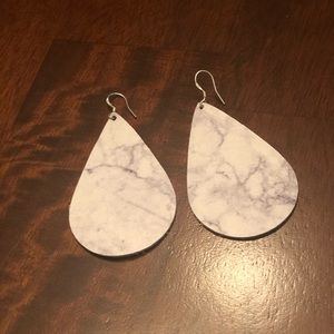 Marble fabric earrings